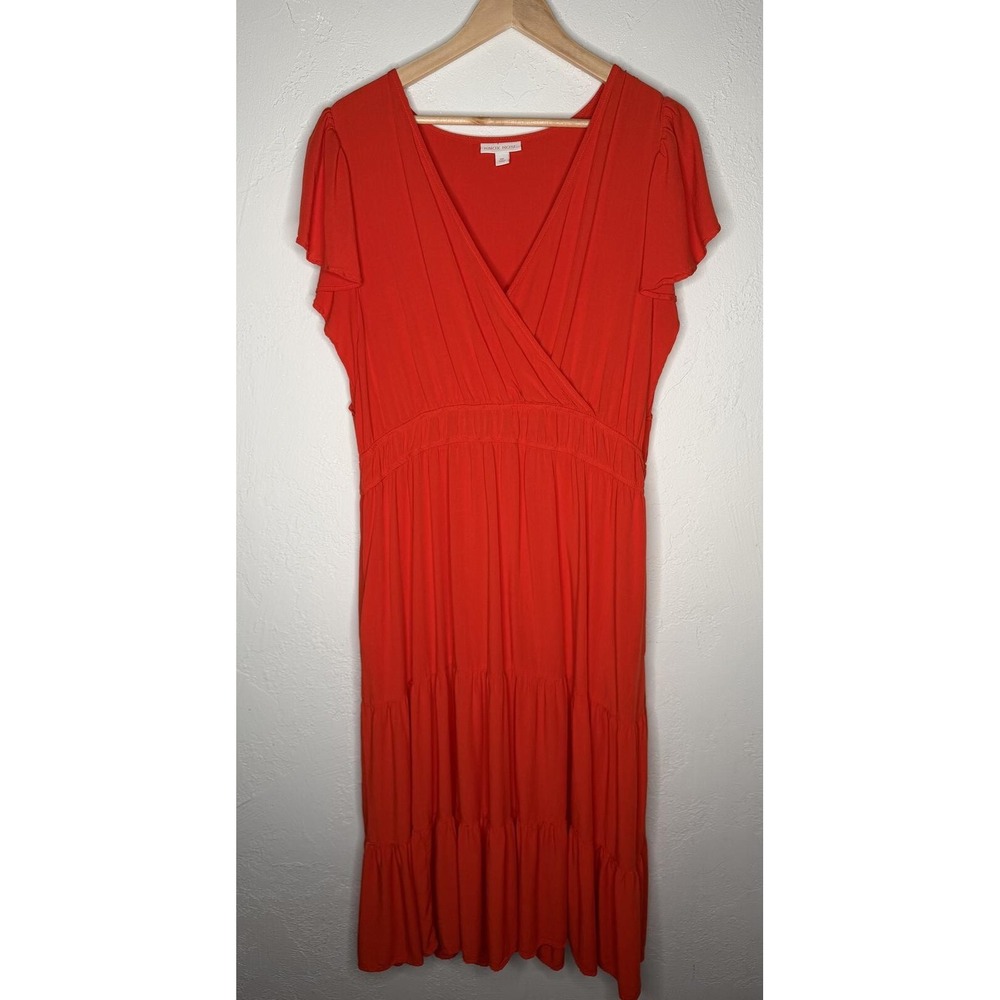 Red Maxi Dress XXL, Boho, Cottagecore Vacation Wedding Guest